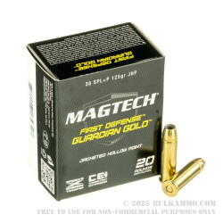 1000 Rounds of .38 Spl Ammo by Magtech - 125gr JHP