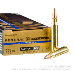 500 Rounds of .223 Ammo by Federal Premium - 64gr TRU Soft Point