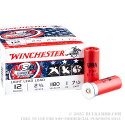 250 Rounds of 12ga Ammo by Winchester USA Game & Target - 1 ounce #7.5 shot