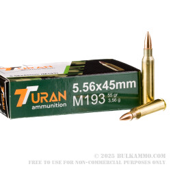 750 Rounds of 5.56x45 Ammo by Turan - 55gr FMJ