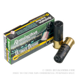 5 Rounds of 12ga Ammo by Remington Ultimate Defense - 00 Buck