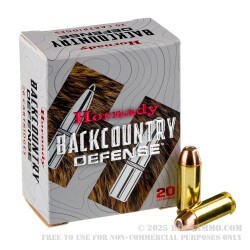 20 Rounds of 10mm Ammo by Hornady Backcountry Defense - 200gr DGH