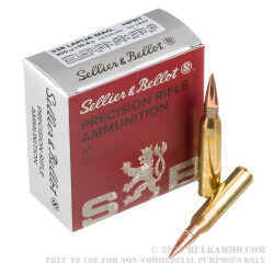 10 Rounds of .338 Lapua Ammo by Sellier & Bellot - 300 gr HPBT