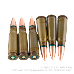 20 Rounds of 7.62x39 Ammo by Red Army Standard - 122gr FMJ