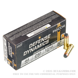 500 Rounds of .44 Mag Ammo by Fiocchi - 240gr JSP