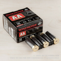 250 Rounds of 12ga Ammo by Winchester AA - 1 ounce #7 1/2 shot