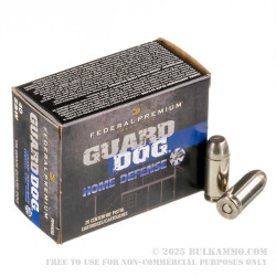 20 Rounds of .40 S&W Ammo by Federal Guard Dog - 135gr EFMJ