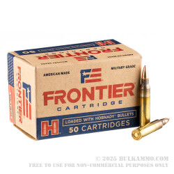 50 Rounds of .223 Ammo by Hornady Frontier - 55gr FMJ