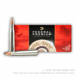 20 Rounds of .300 H&H Mag Ammo by Federal - 180gr Nosler Partition