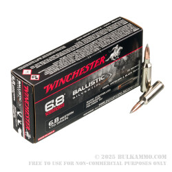 20 Rounds of 6.8 Western Ammo by Winchester Ballistic Silvertip - 170gr Polymer Tipped