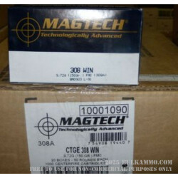 1000 Rounds of .308 Win Ammo by Magtech - 150gr FMJBT