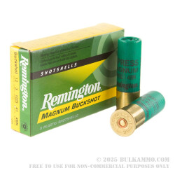 5 Rounds of 12ga 3" Ammo by Remington Express -  #4 Buck