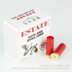 25 Rounds of 12ga Ammo by Estate Cartridge - 2-3/4" 1 1/8 ounce #7 1/2 shot