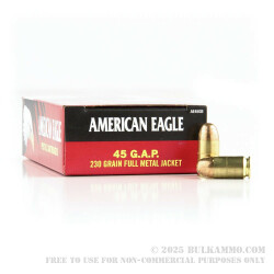 50 Rounds of .45 GAP Ammo by Federal American Eagle - 230gr FMJ