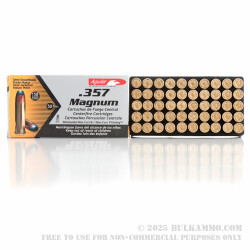 50 Rounds of .357 Mag Ammo by Aguila - 158gr SJHP