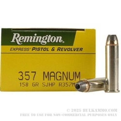 500  Rounds of .357 Mag Ammo by Remington - 158gr SJHP