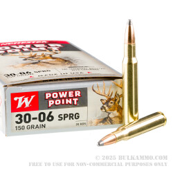 200 Rounds of 30-06 Springfield Ammo by Winchester Super-X - 150gr PP