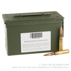 100 Rounds of .50 BMG Ammo by Lake City in Ammo Can - 660gr FMJ M33