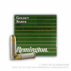 500 Rounds of .38 Spl +P Ammo by Remington Golden Saber - 125gr JHP