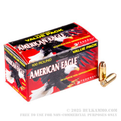 100 Rounds of .40 S&W Ammo by Federal - 180gr FMJ