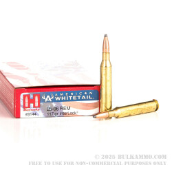 20 Rounds of 25-06 Remington Ammo by Hornady American Whitetail - 117gr InterLock