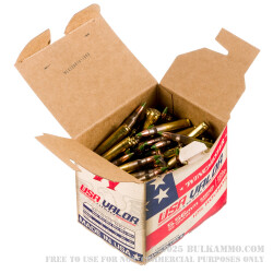 125 Rounds of 5.56x45 Ammo by Winchester USA VALOR - 62gr FMJ M855