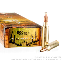 20 Rounds of .300 Win Short Mag Ammo by Federal - 180gr SP