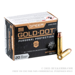 20 Rounds of .327 Federal Mag Ammo by Speer - 100gr JHP