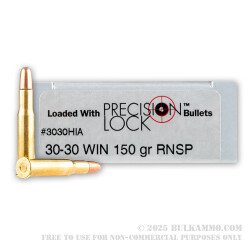 200 Rounds of 30-30 Win Ammo by PMC Precision - 150gr SPRN