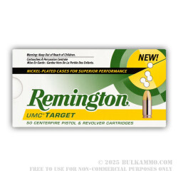 500  Rounds of .40 S&W Ammo by Remington Nickel Plated - 180gr MC