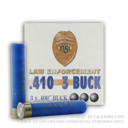 250 Rounds of .410 Ammo by NobelSport -  .4" Buck