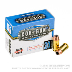 500 Rounds of .45 ACP +P Ammo by Corbon - 185gr JHP