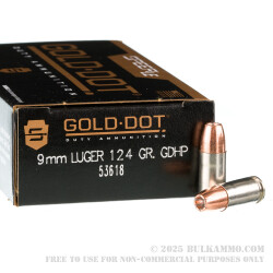 50 Rounds of 9mm Ammo by Speer LE - 124gr JHP