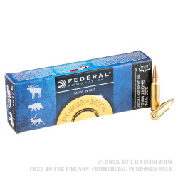 20 Rounds of .300 Win Short Mag Ammo by Federal - 180gr SP