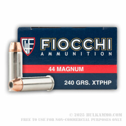 50 Rounds of .44 Mag Ammo by Fiocchi - 240gr XTP JHP