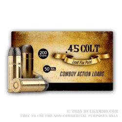 50 Rounds of .45 Long-Colt Ammo by Aguila - 200gr LFN