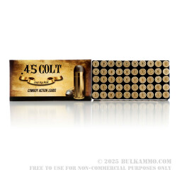 50 Rounds of .45 Long-Colt Ammo by Aguila - 200gr LFN