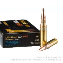 500 Rounds of 7.62x51 Ammo by ZSR - 147gr FMJ M80