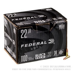 4400 Rounds of .22 LR Ammo by Federal Black Pack - 36gr CPHP