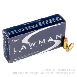 50 Rounds of .40 S&W Ammo by Speer Lawman - 165gr TMJ