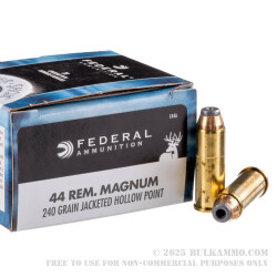 20 Rounds of .44 Mag Ammo by Federal - 240gr JHP