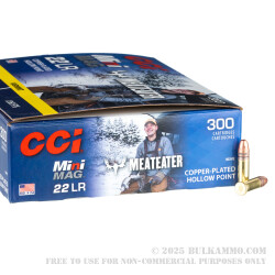 300 Rounds of .22 LR Ammo by CCI Mini-Mag MeatEater - 36gr CPHP