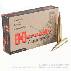 20 Rounds of .300 H&H Mag Ammo by Hornady - 180gr Interbond