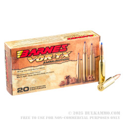 20 Rounds of 6.5 Creedmoor Ammo by Barnes VOR-TX - 120gr TTSX BT