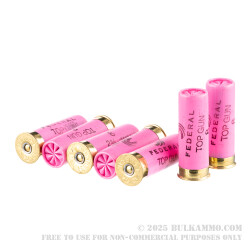 25 Rounds of 12ga Pink Hull Ammo by Federal - 1 1/8 ounce #8 shot