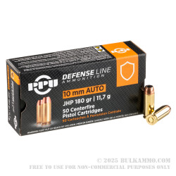 50 Rounds of 10mm Ammo by Prvi Partizan - 180gr JHP