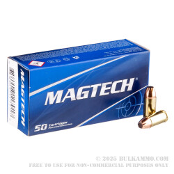 50 Rounds of 9mm Ammo by Magtech - 95gr JSP