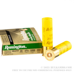 5 Rounds of 20ga Ammo by Remington - 260gr AccuTip Sabot Slug