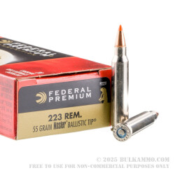 20 Rounds of .223 Ammo by Federal - 55gr Nosler Ballistic Tip