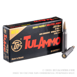 1000 Rounds of .223 Ammo by Tula - 55gr HP